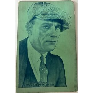 1924 Lon Chaney Green Exhibit Card Arcade Card He Who Gets Slapped Phantom Opera
